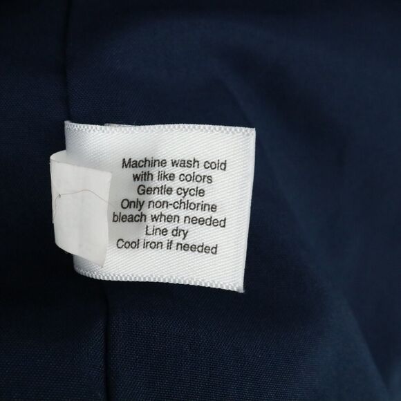 Lane Bryant Jacket Womens 14 Navy Blue White Linen Blend Stripe Blazer New FLAW - Picture 16 of 16